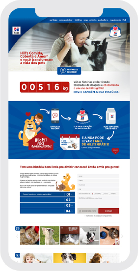 Hills Pet Transformando Vidas - Landing Page